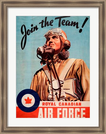 Framed Join the Team RCAF Print