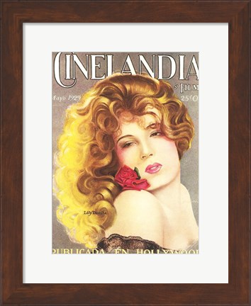 Framed Lili Damita CINELANDIA Magazine Print