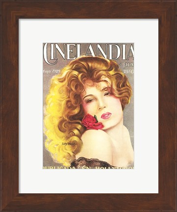 Framed Lili Damita CINELANDIA Magazine Print