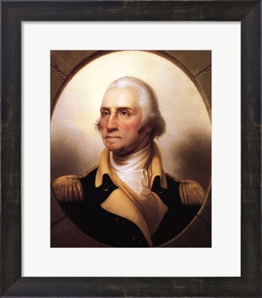 Framed Portrait of George Washington Print