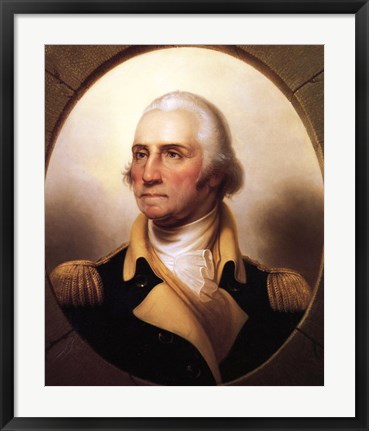 Framed Portrait of George Washington Print