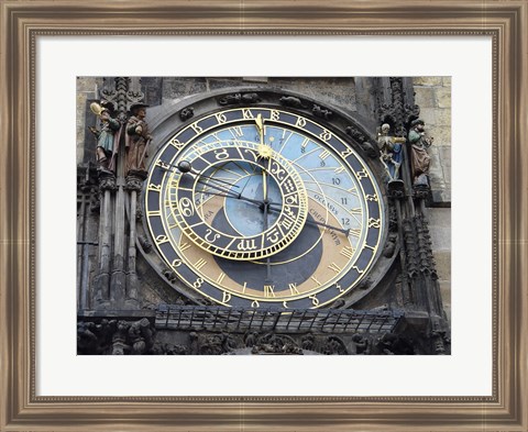 Framed Prague - Astronomical Clock Detail Print