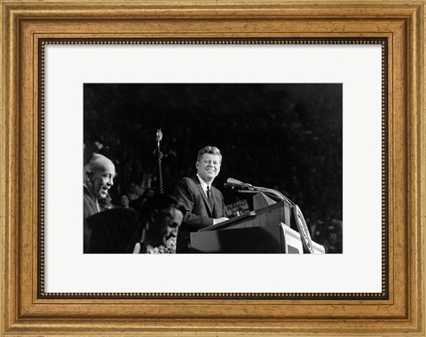 Framed President Addresses State Democratic Chairman George Farr Print