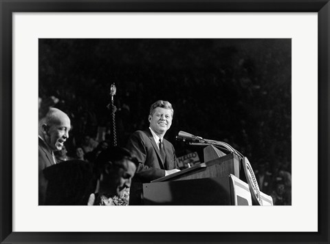 Framed President Addresses State Democratic Chairman George Farr Print