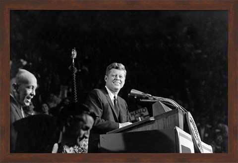 Framed President Addresses State Democratic Chairman George Farr Print