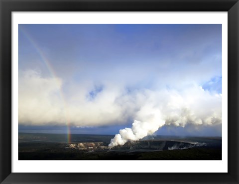 Framed Rainbow and Sulfur Dioxide Emissions from the Halema`uma`u Vent Print