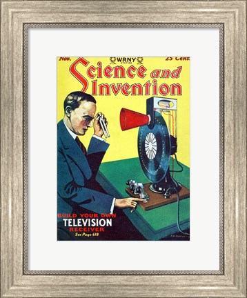 Framed Science and Invention Nov 1928 Cover Print