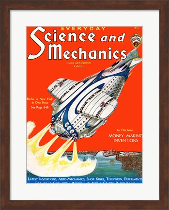 Framed Science and Mechanics Nov 1931 Cover Print