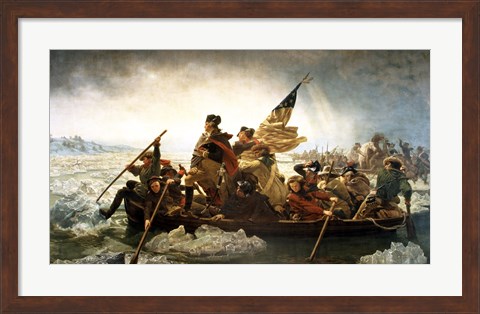 Framed Washington Crossing the Delaware by Emanuel Leutze Print