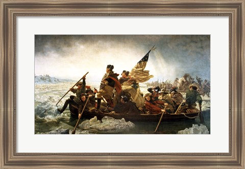 Framed Washington Crossing the Delaware by Emanuel Leutze Print