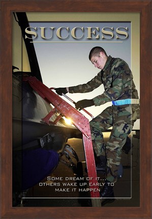 Framed Success Affirmation Poster, USAF Print