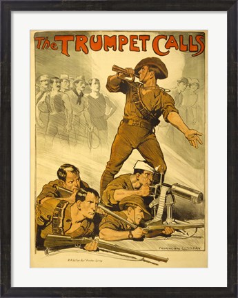 Framed Trumpet Calls Print