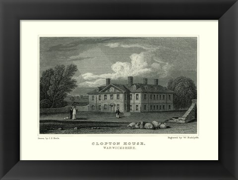 Framed Clopton Hall Print