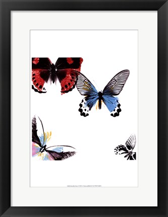 Framed Butterflies Dance I Print