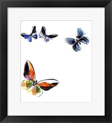 Framed Butterflies Dance VII Print