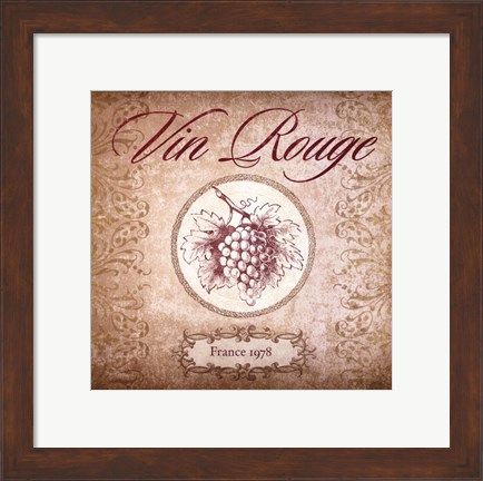 Framed Wine Label I Print