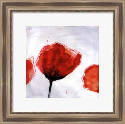 Framed Red Drops III Print