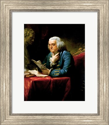 Framed Benjamin Franklin 1767 Print