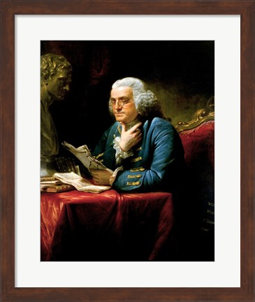 Framed Benjamin Franklin 1767 Print