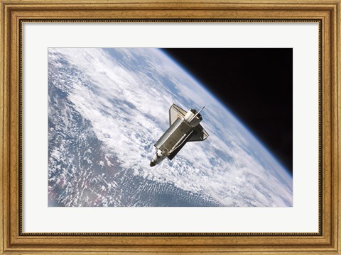 Framed STS115 Atlantis Undock ISS Print