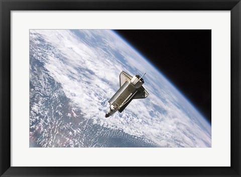 Framed STS115 Atlantis Undock ISS Print