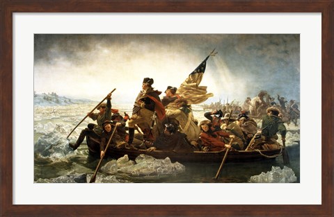 Framed Washington Crossing the Delaware by Emanuel Leutze, MMA-NYC, 1851 Print