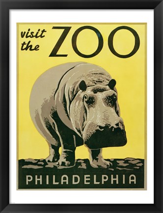 Framed Visit the Zoo - Philadelphia Print