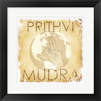 Framed Prithvi Mudra (The World) Print