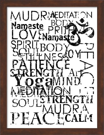 Framed Yoga Words Print