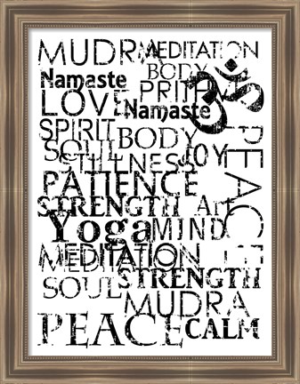 Framed Yoga Words Print