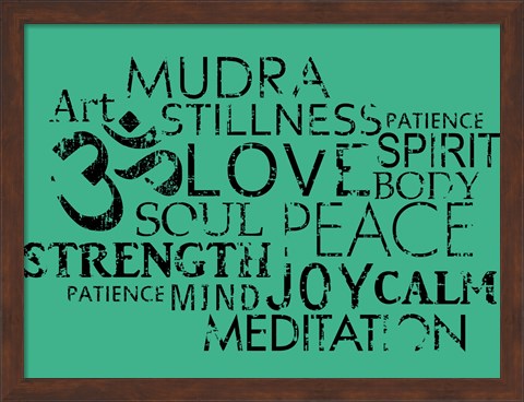 Framed Yoga Words Print