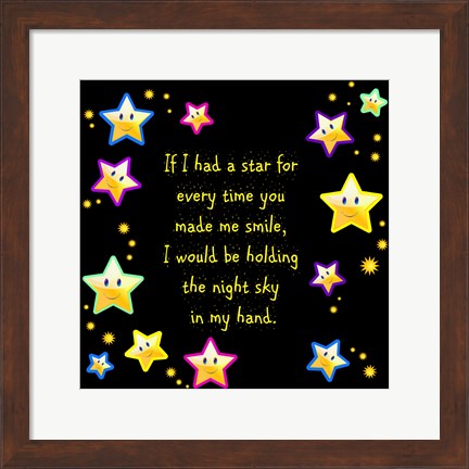 Framed If I had a Star Print