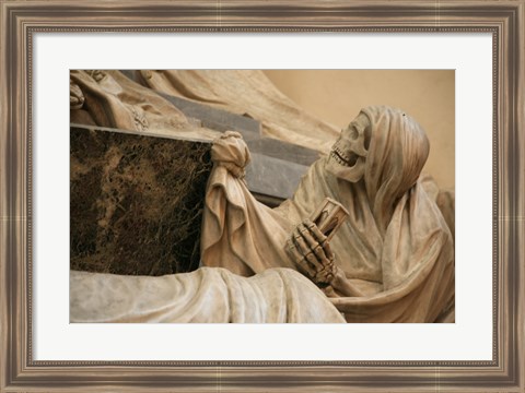 Framed Death with Hourglass, Monument to Marshall Maurice of Saxony, Saint Thomas&#39; Church, Strasbourg Print