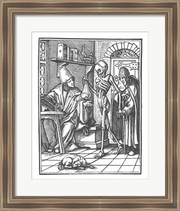 Framed Holbein Dance of Death II Print