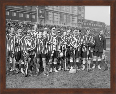 Framed 1909 Lacrosse Team Print