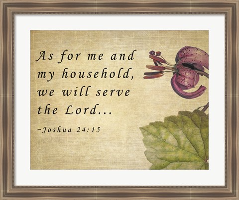 Framed My Household Serves the Lord Print