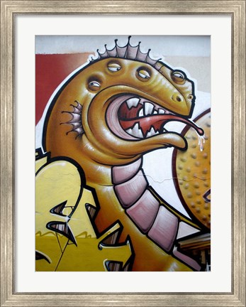 Framed Dinosaur Graffitti Print