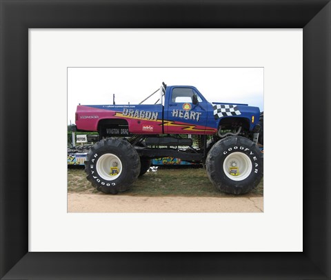 Framed Dragon Heart Monster Truck Print