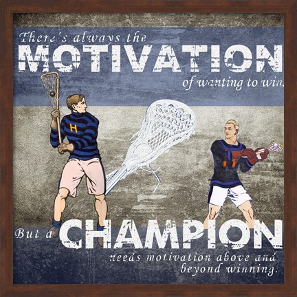 Framed Motivation of Wanting to Win Print