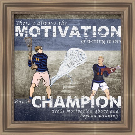 Framed Motivation of Wanting to Win Print