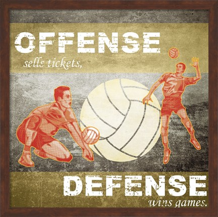 Framed Offense, Defense Print