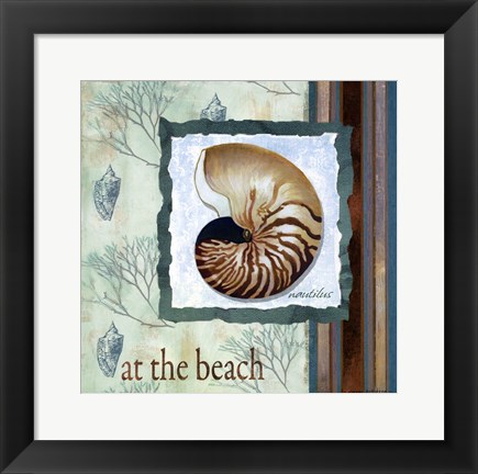 Framed AT THE BEACH Print