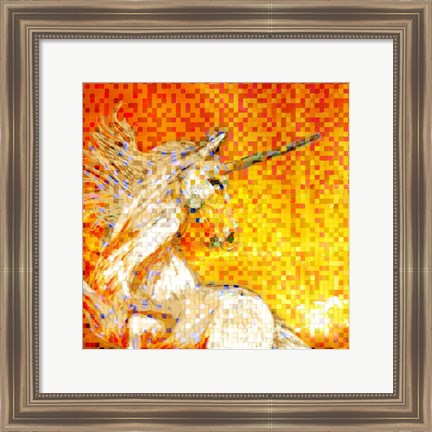 Framed Unicorn Collage Print