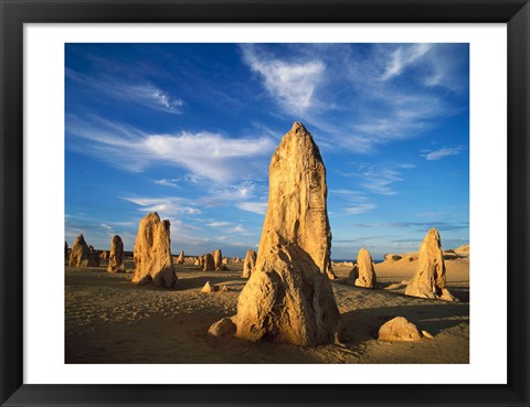 Framed Rocks in the desert, The Pinnacles, Nambung National Park, Australia Print