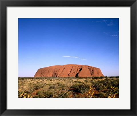 Framed Rock formation on a landscape, Uluru-Kata Tjuta National Park, Australia Print