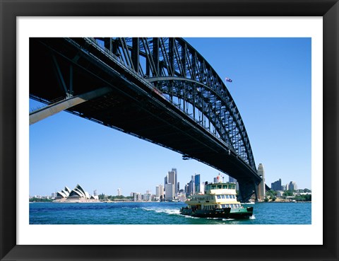 Framed Low angle view of a bridge, Sydney Harbor Bridge, Sydney, Australia Print