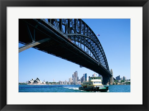 Framed Low angle view of a bridge, Sydney Harbor Bridge, Sydney, Australia Print