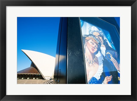 Framed Poster in front of an opera house, Sydney Opera House, Sydney, Australia Print