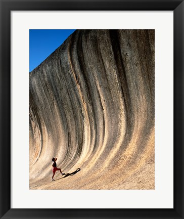 Framed Low angle view of a rock, Wave Rock, Hyden, Western Australia, Australia Print