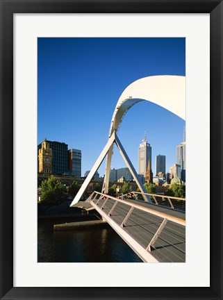 Framed Close-up of a bridge, Melbourne, Australia Print